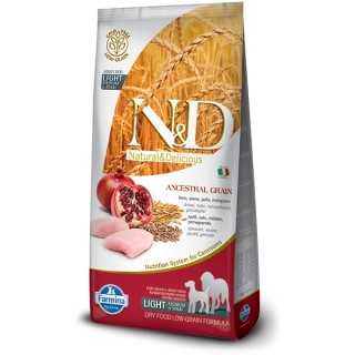 N&D Dog Ancestral Grain Adult Light Medium/Maxi Pollo & Melograno 12 Kg.