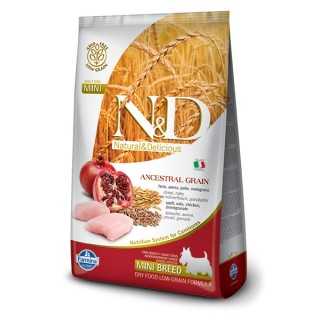 N&D Dog Ancestral Grain Adult Mini Pollo & Melograno 2,5 Kg.