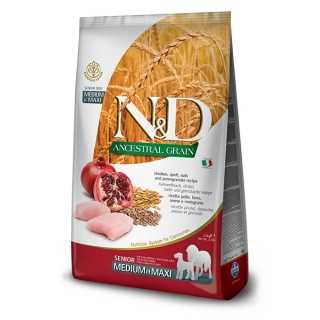 N&D Dog Ancestral Grain Adult Senior Medium/Maxi Pollo & Melograno 12 Kg.