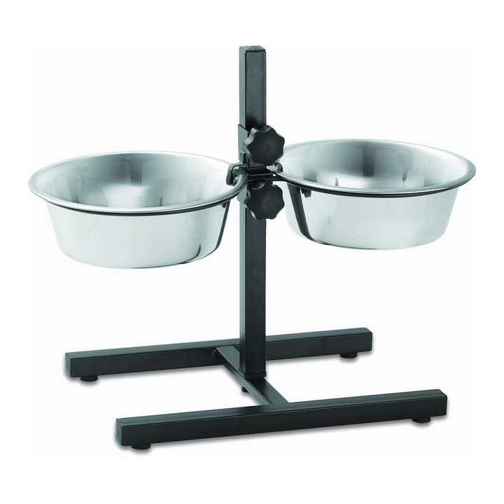 Also Supporto Con Ciotole 2 X 2,90 Lt. / Diam. 23 Cm.