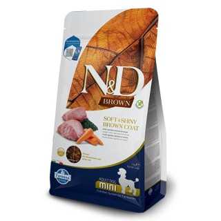 N&D Dog Brown Adult Mini Agnello, Spirulina & Carote 2 Kg.