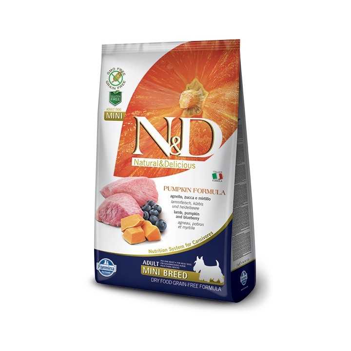 N&D Dog Pumpkin Adult Mini Agnello, Zucca & Mirtillo 7 Kg.