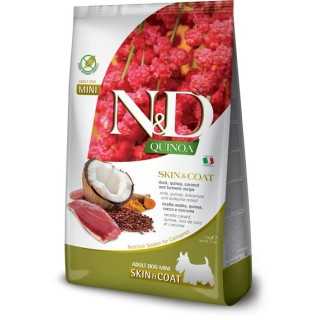 N&D Dog Quinoa Skin & Coat Adult Mini Anatra Quinoa & Curcuma 2,5 Kg.
