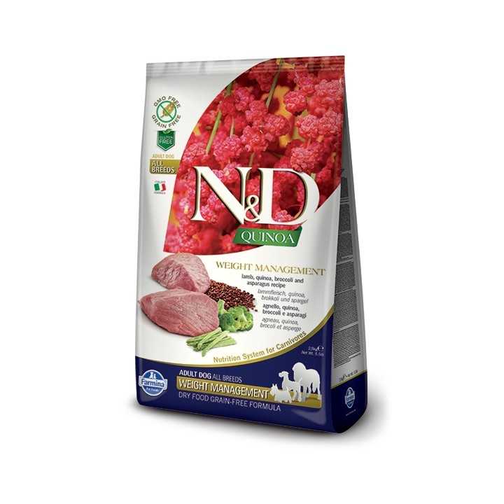 N&D Dog Quinoa Weight Management Adult Agnello Quinoa & Broccoli 7 Kg.