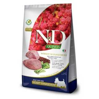 N&D Dog Quinoa Weight Management Adult Mini Agnello Quinoa & Broccoli 7 Kg.