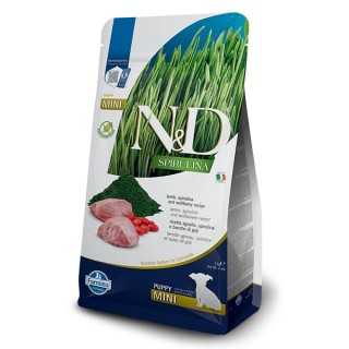 N&D Dog Spirulina Puppy Mini Agnello, Spirulina & Bacche Di Goji 2 Kg.