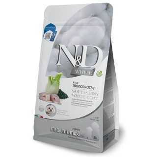 N&D Dog White Puppy Medium/Maxi Spigola, Spirulina & Finocchio 2 Kg.