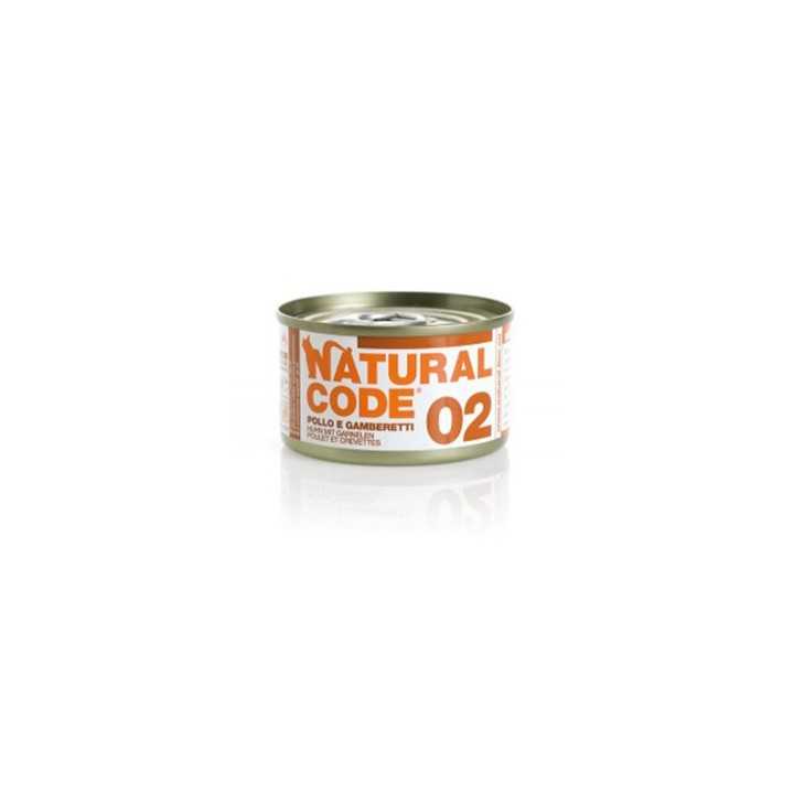 Natural Code 02 Pollo & Gamberetti 85 Gr.