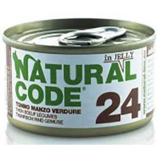 Natural Code 24 Tonno Con Manzo & Verdure In Jelly 85 Gr.
