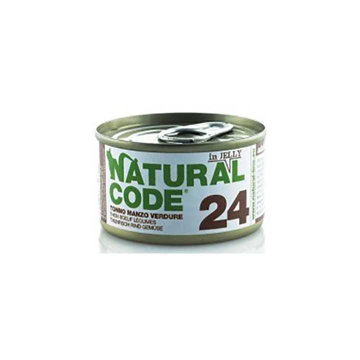 Natural Code 24 Tonno Con Manzo & Verdure In Jelly 85 Gr.