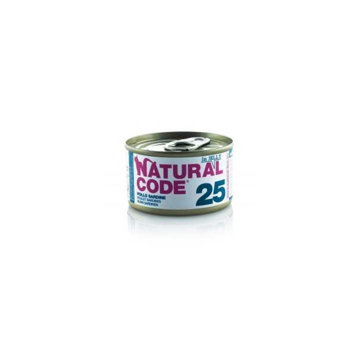 Natural Code 25 Pollo & Sardine In Jelly 85 Gr.