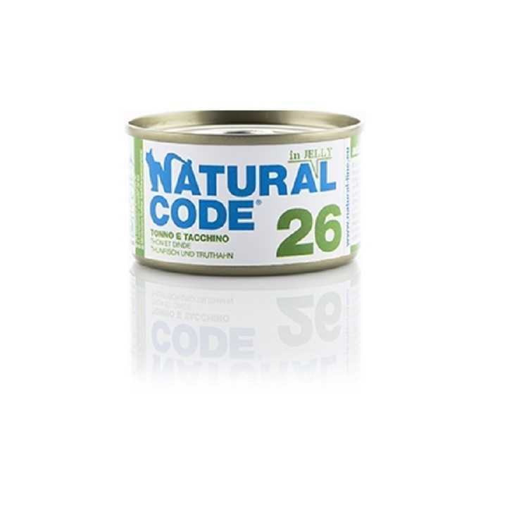 Natural Code 26 Tonno & Tacchino In Jelly 85 Gr.