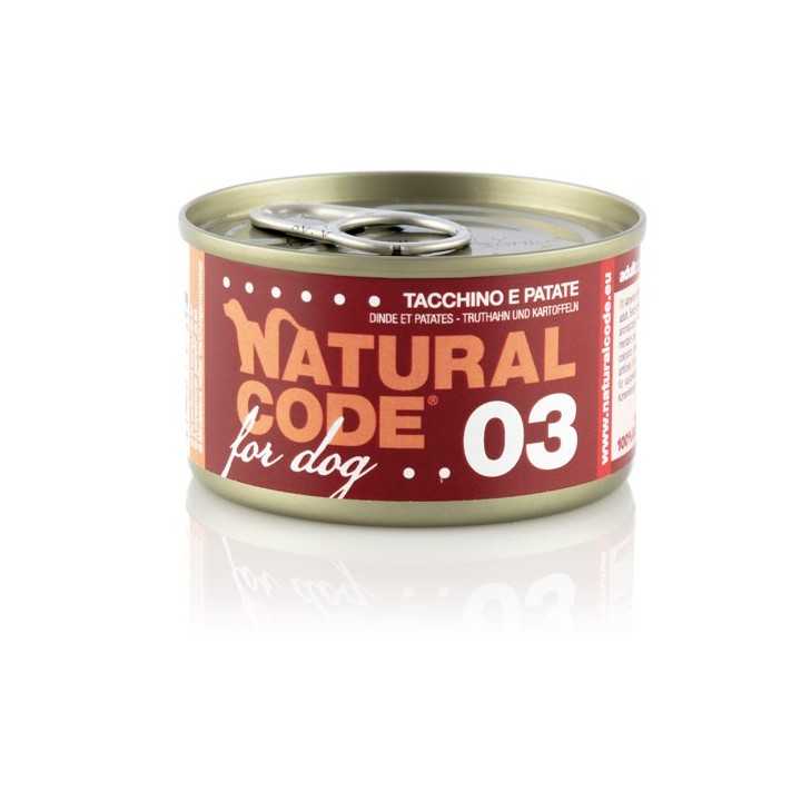 Natural Code Dog 03 Tacchino & Patate 90 Gr.