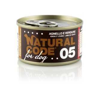 Natural Code Dog 05 Agnello & Verdure 90 Gr.