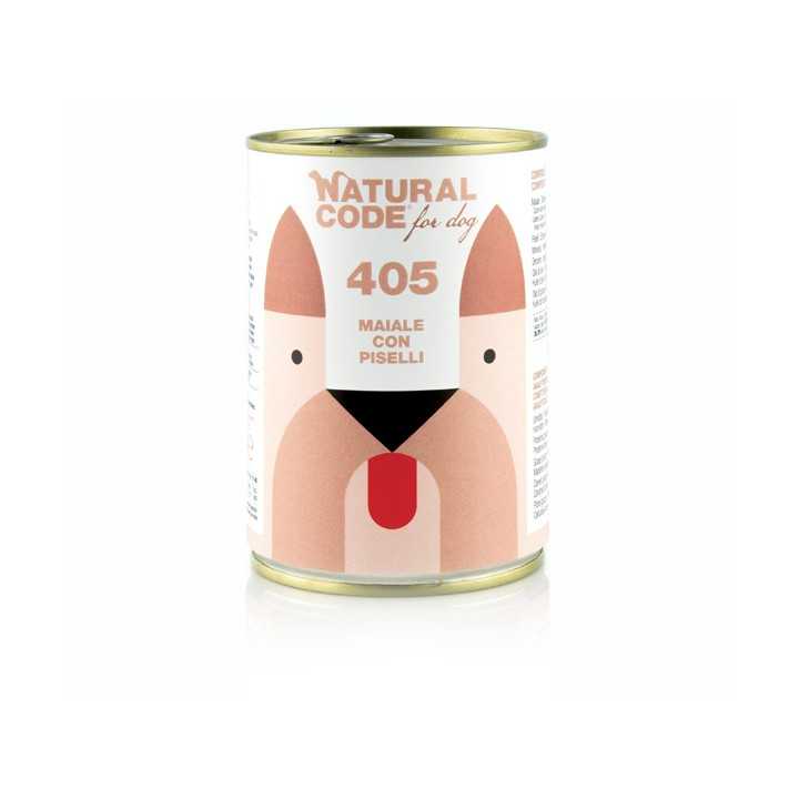 Natural Code Dog 405 Maiale & Piselli 400 Gr.