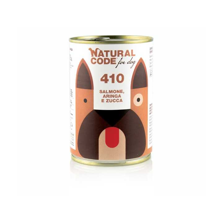 Natural Code Dog 410 Salmone, Aringa & Zucca 400 Gr.