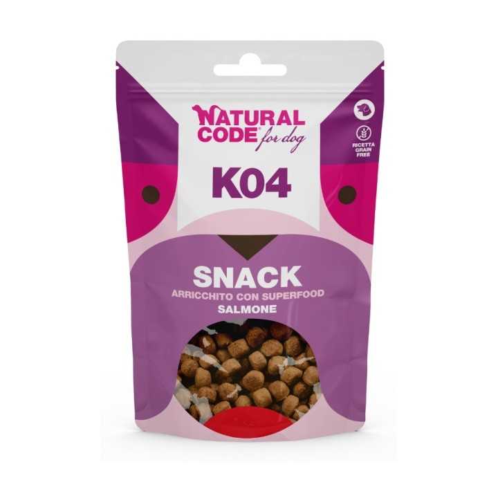 Natural Code Snack Dog Superfood K04 Salmone 120 Gr.