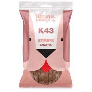 Natural Code Snack Dog Superfood K43 Strips Anatra 180 Gr.