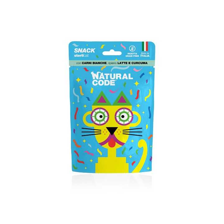 Natural Code Snack Sterilcat Carni Bianche & Curcuma 60 Gr.