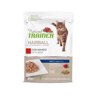 Natural Trainer Cat Adult Hairball Manzo 85 Gr.