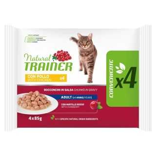 Natural Trainer Cat Adult Pollo Multipack 4 X 85 Gr.