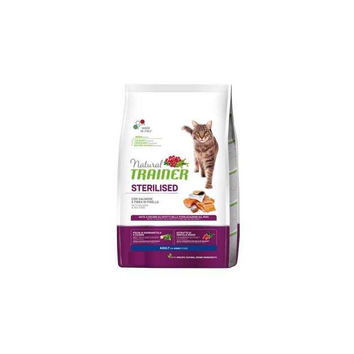 Natural Trainer Cat Adult Sterilised Salmone 3 Kg.