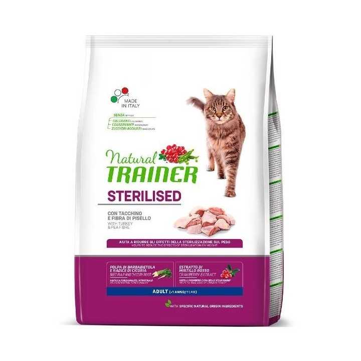 Natural Trainer Cat Adult Sterilised Tacchino 10 Kg.