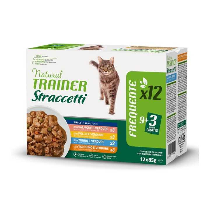 Natural Trainer Cat Adult Straccetti Multipack (12 X 85 Gr.)