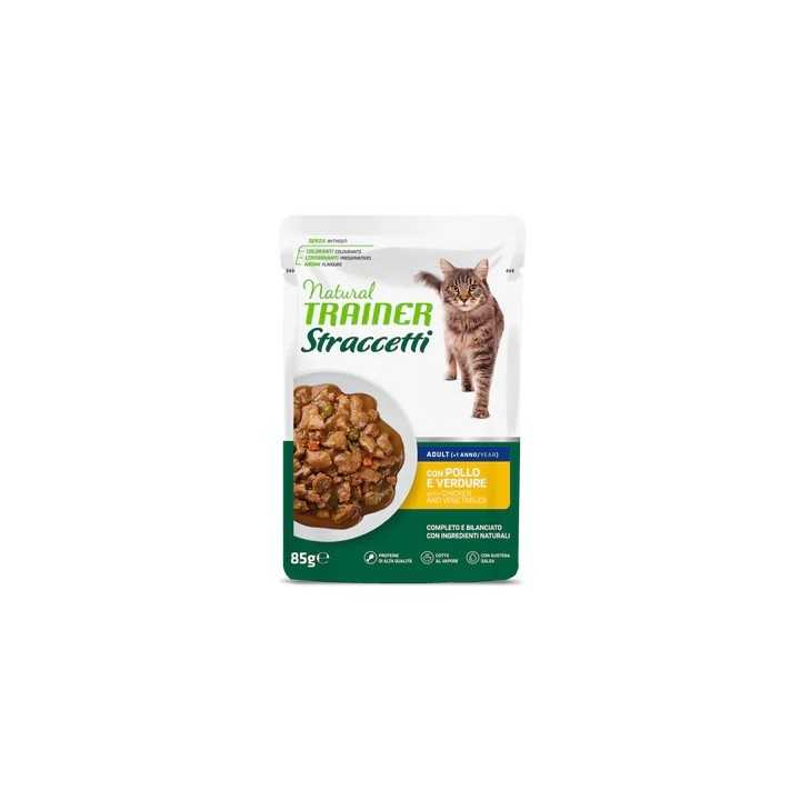 Natural Trainer Cat Adult Straccetti Pollo & Verdure 85 Gr.