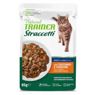Natural Trainer Cat Adult Straccetti Tacchino & Verdure 85 Gr.