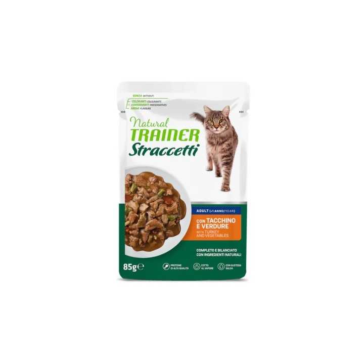 Natural Trainer Cat Adult Straccetti Tacchino & Verdure 85 Gr.