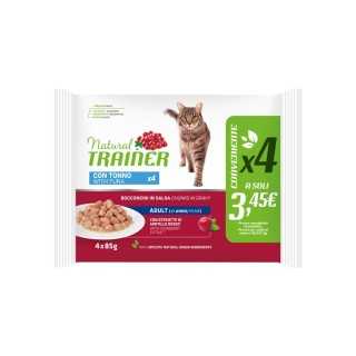 Natural Trainer Cat Adult Tonno Multipack 4 X 85 Gr.