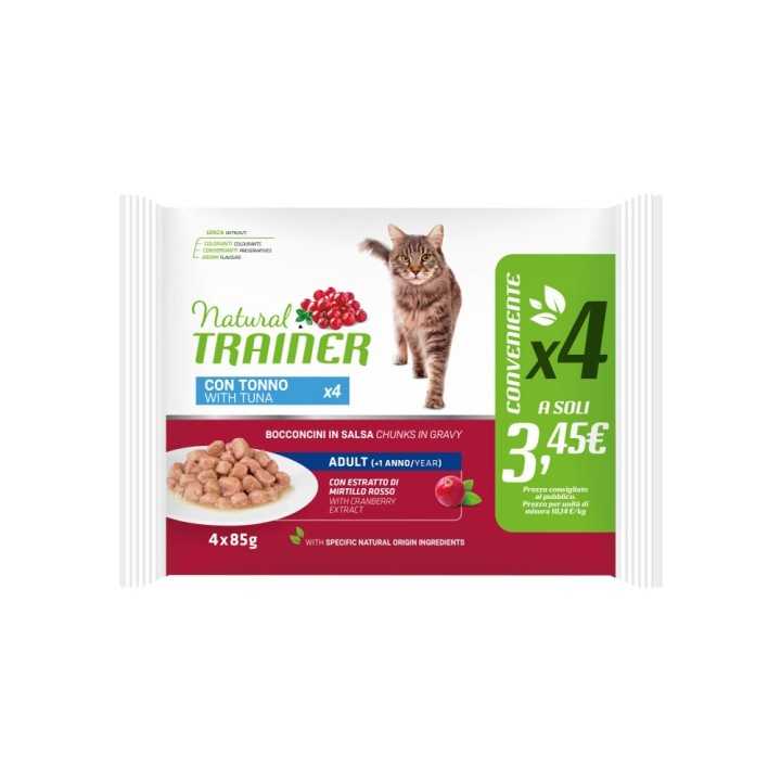 Natural Trainer Cat Adult Tonno Multipack 4 X 85 Gr.