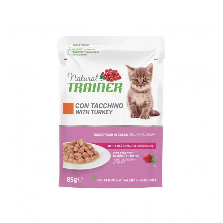 Natural Trainer Cat Kitten Tacchino Salsa 85 Gr.