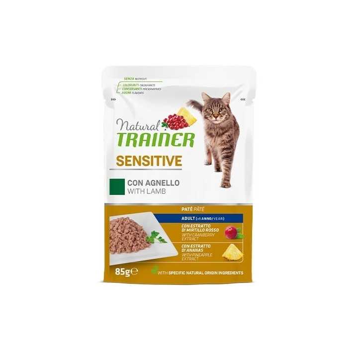 Natural Trainer Cat Sensitive Pate' Agnello 85 Gr.