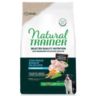 Natural Trainer Dog Selected Quality Nutrition Adult Medium/Maxi Pesce Bianco 10 Kg.