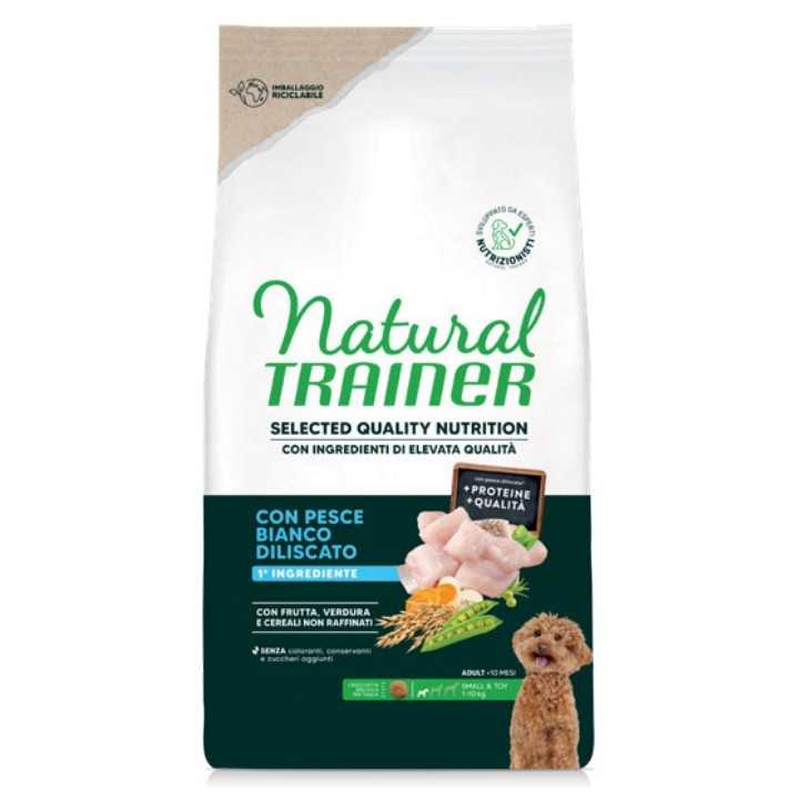 Natural Trainer Dog Selected Quality Nutrition Adult Mini Pesce Bianco 1,5 Kg.