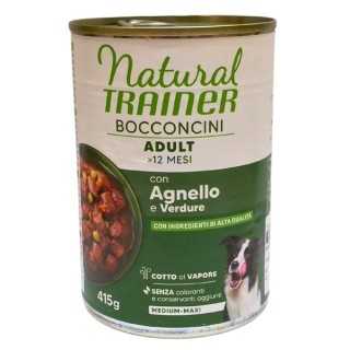 Natural Trainer Medium/Maxi Adult Bocconcini Agnello & Verdure 415 Gr.