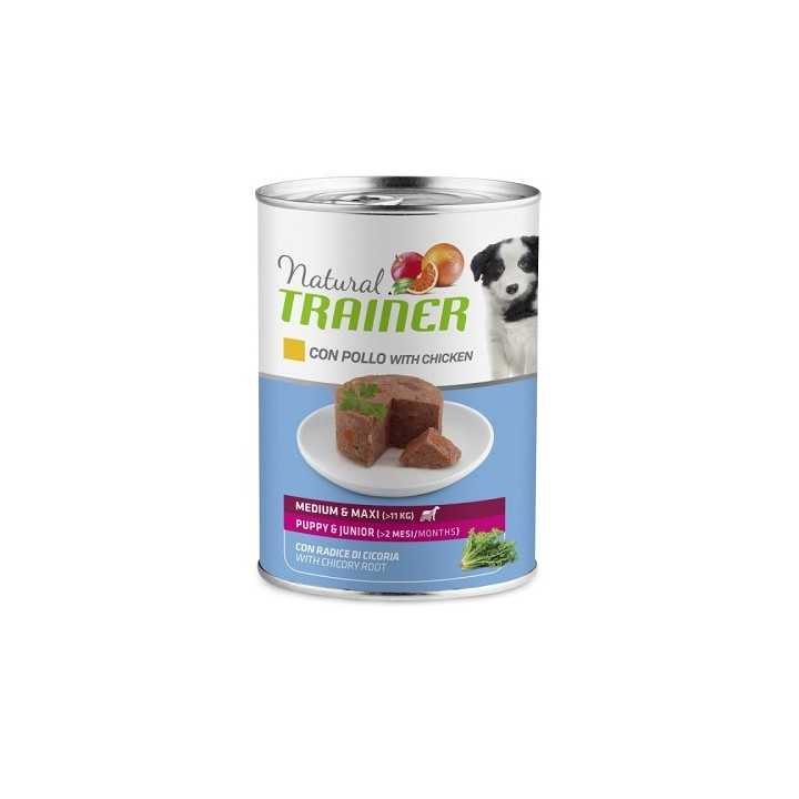 Natural Trainer Medium/Maxi Puppy & Junior Pollo & Riso 400 Gr.
