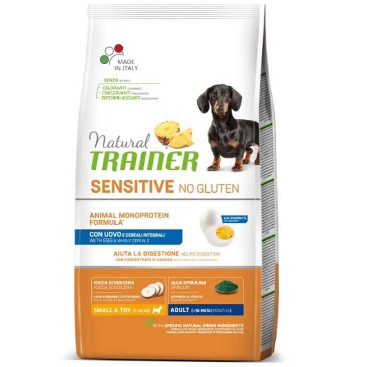 Natural Trainer Sensitive Adult Mini Uovo & Cereali Integrali 800 Gr.