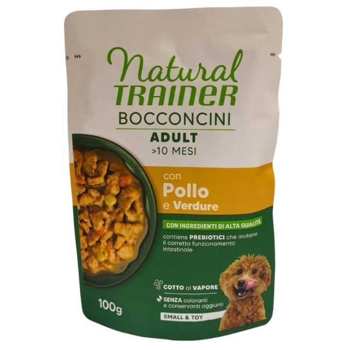 Natural Trainer Small & Toy Adult Bocconcini Pollo & Verdure 100 Gr.
