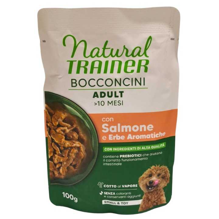 Natural Trainer Small & Toy Adult Bocconcini Salmone & Erbe Aromatiche 100 Gr.