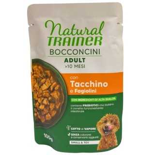 Natural Trainer Small & Toy Adult Bocconcini Tacchino & Fagiolini 100 Gr.