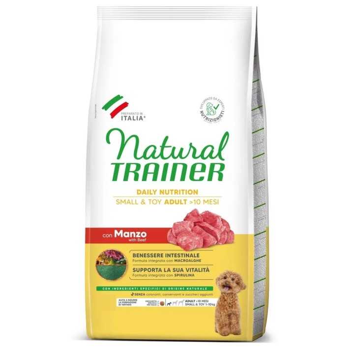 Natural Trainer Small & Toy Adult Manzo & Riso 2 Kg.