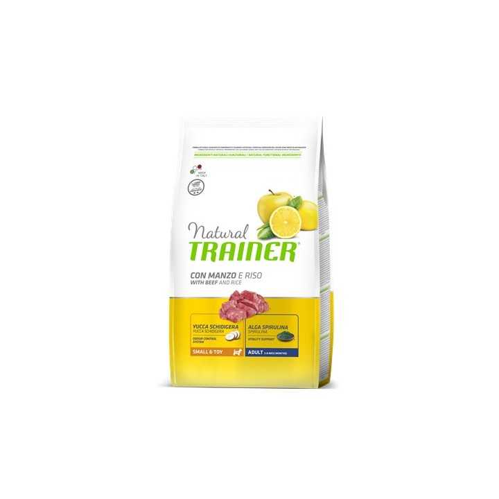 Natural Trainer Small & Toy Adult Manzo & Riso 800 Gr.