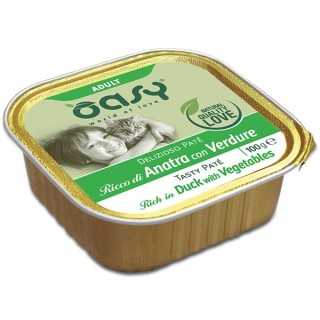 Oasy Cat Adult Delizioso Pate' Ricco Di Anatra & Verdure 100 Gr.