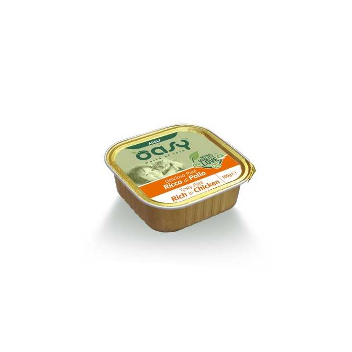 Oasy Cat Adult Delizioso Pate' Ricco Di Pollo 100 Gr.
