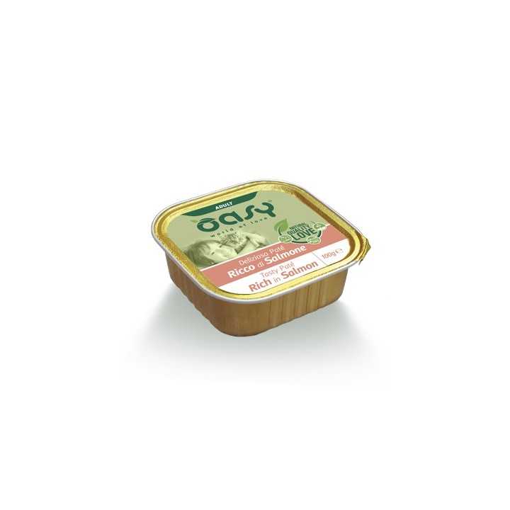 Oasy Cat Adult Delizioso Pate' Ricco Di Salmone 100 Gr.
