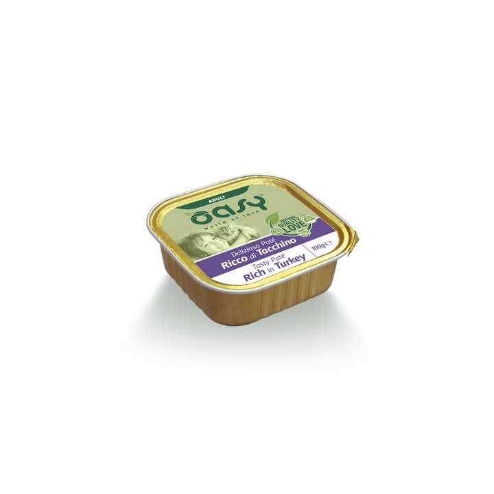 Oasy Cat Adult Delizioso Pate' Ricco Di Tacchino 100 Gr.