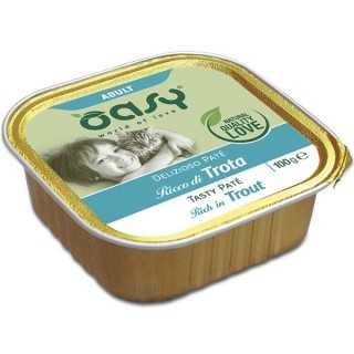 Oasy Cat Adult Delizioso Pate' Ricco Di Trota 100 Gr.